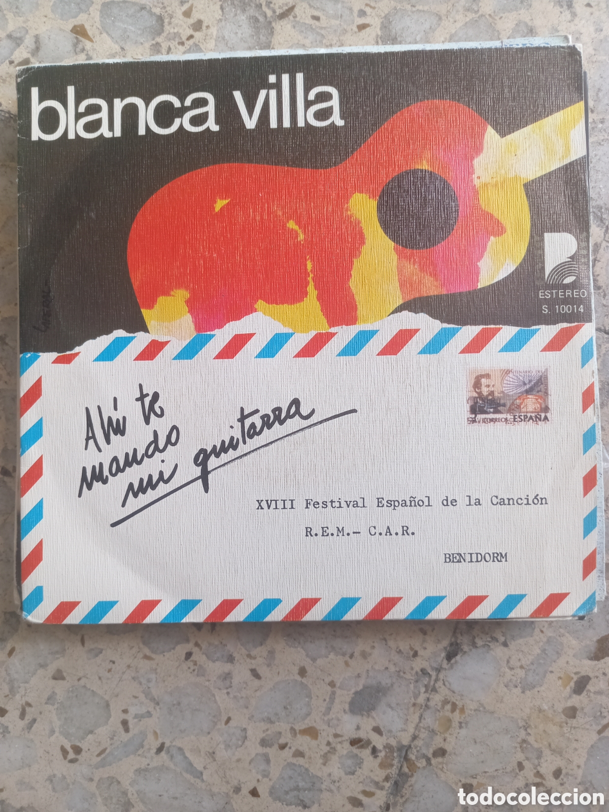 Discos de vinilo: SGL BLANCA VILLA AHI TE MANDO MI GUITARRA 1976