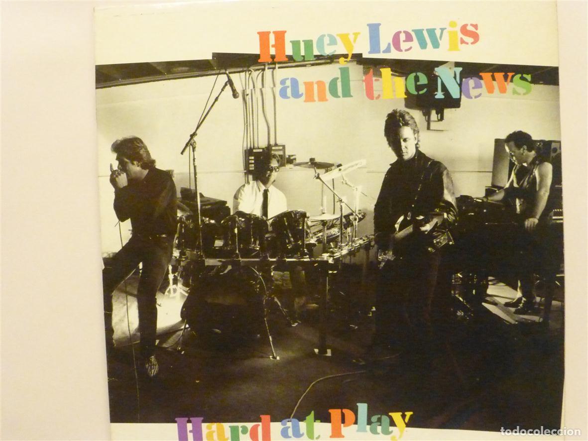 Discos de vinilo: Vinilo, Doble LP - Huey Lewis and the News -Hard at Play - Emi Usa 1991 - Heavy Metal _ Rock Duro