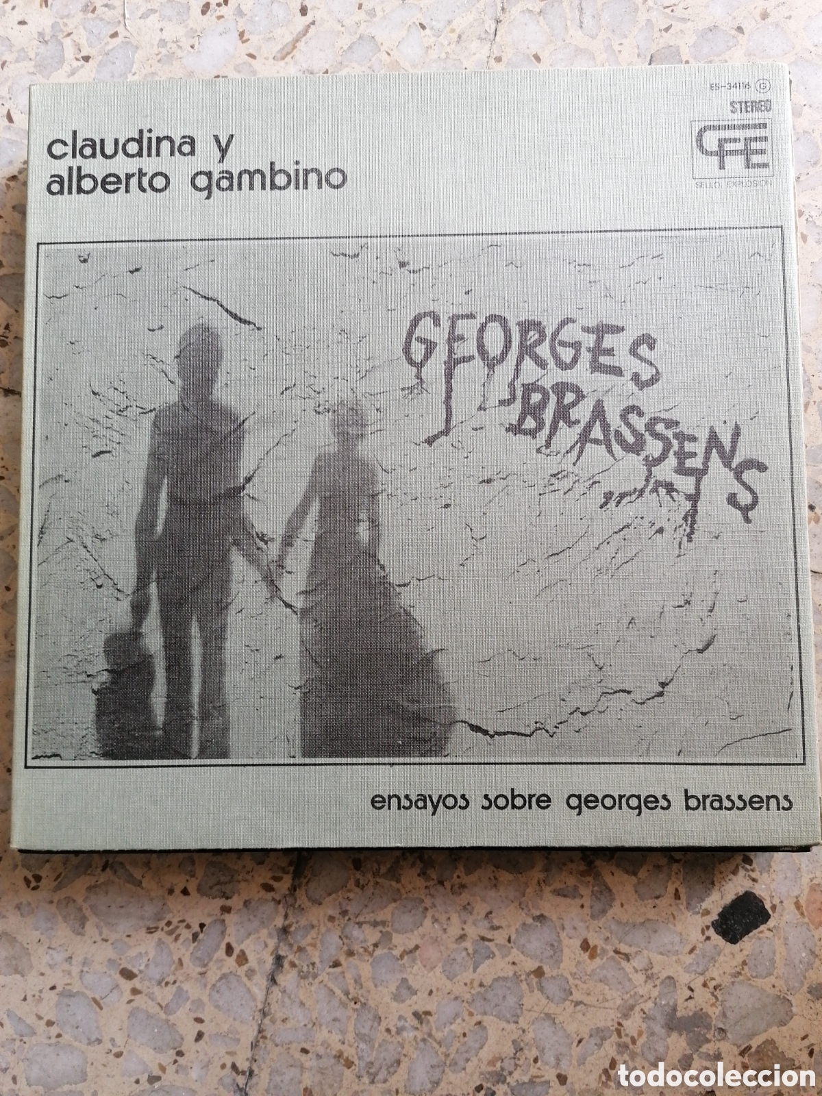Discos de vinilo: LP CLAUDINA Y ALBERTO GAMBINO ENSAYOS GEORGES BRASSENS 1976 PORTADA ABIERTA