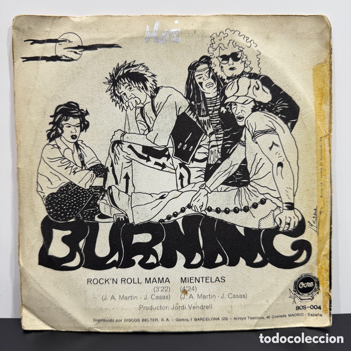 Discos de vinilo: Burning - Rockn Roll Mama (7&rdquo;, Single) - Foto 2