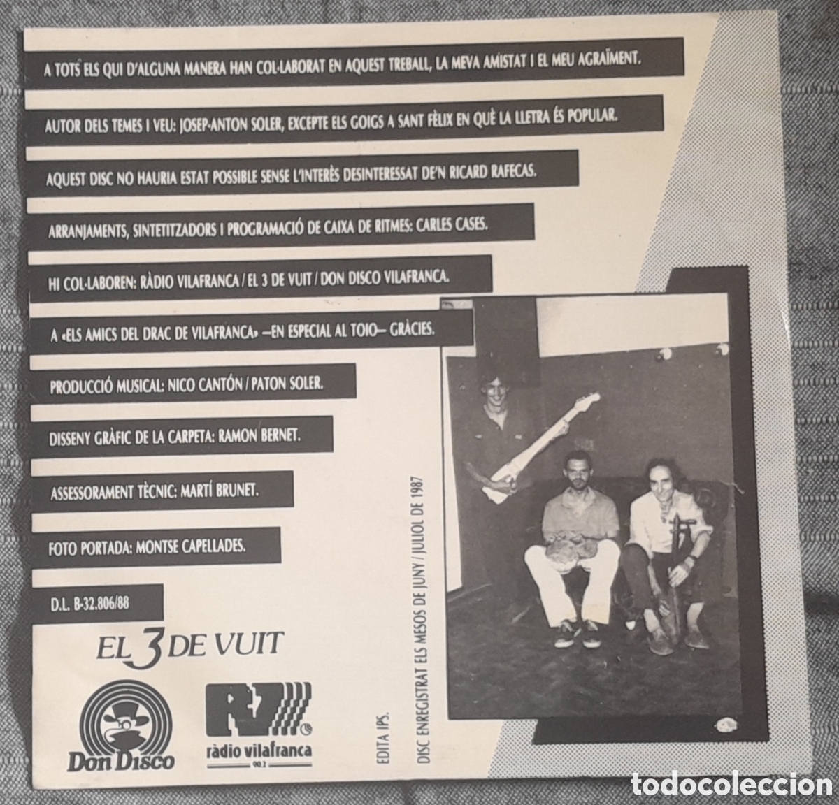 Discos de vinilo: PATON SOLER - ELS GOIGS ROCK - IPS 1988 - Foto 2