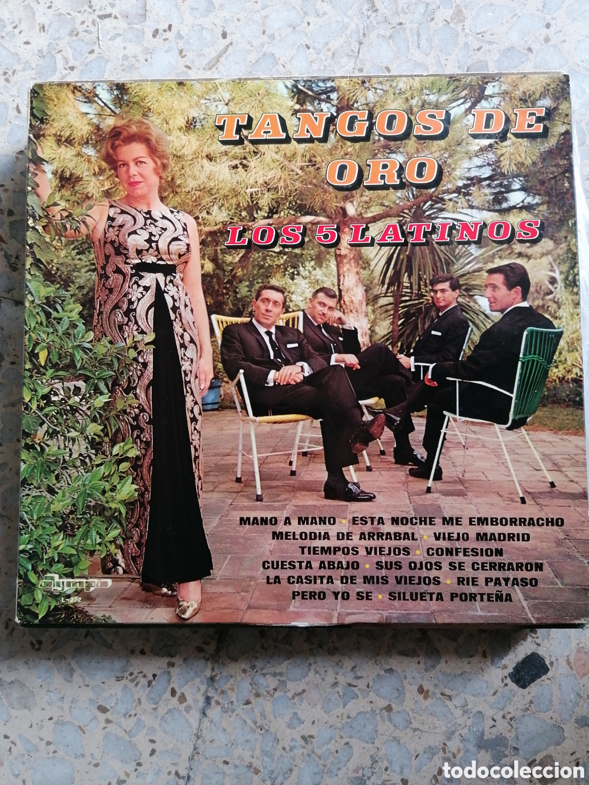 Discos de vinilo: LP LOS CINCO LATINOS TANGOS DE ORO 1974