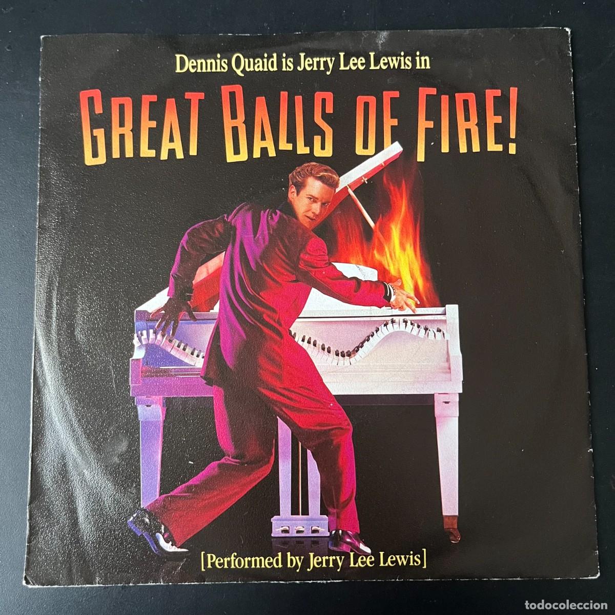 Discos de vinilo: GREAT BALLS OF FIRE OST 7&rdquo; SINGLE JERRY LEE LEWIS