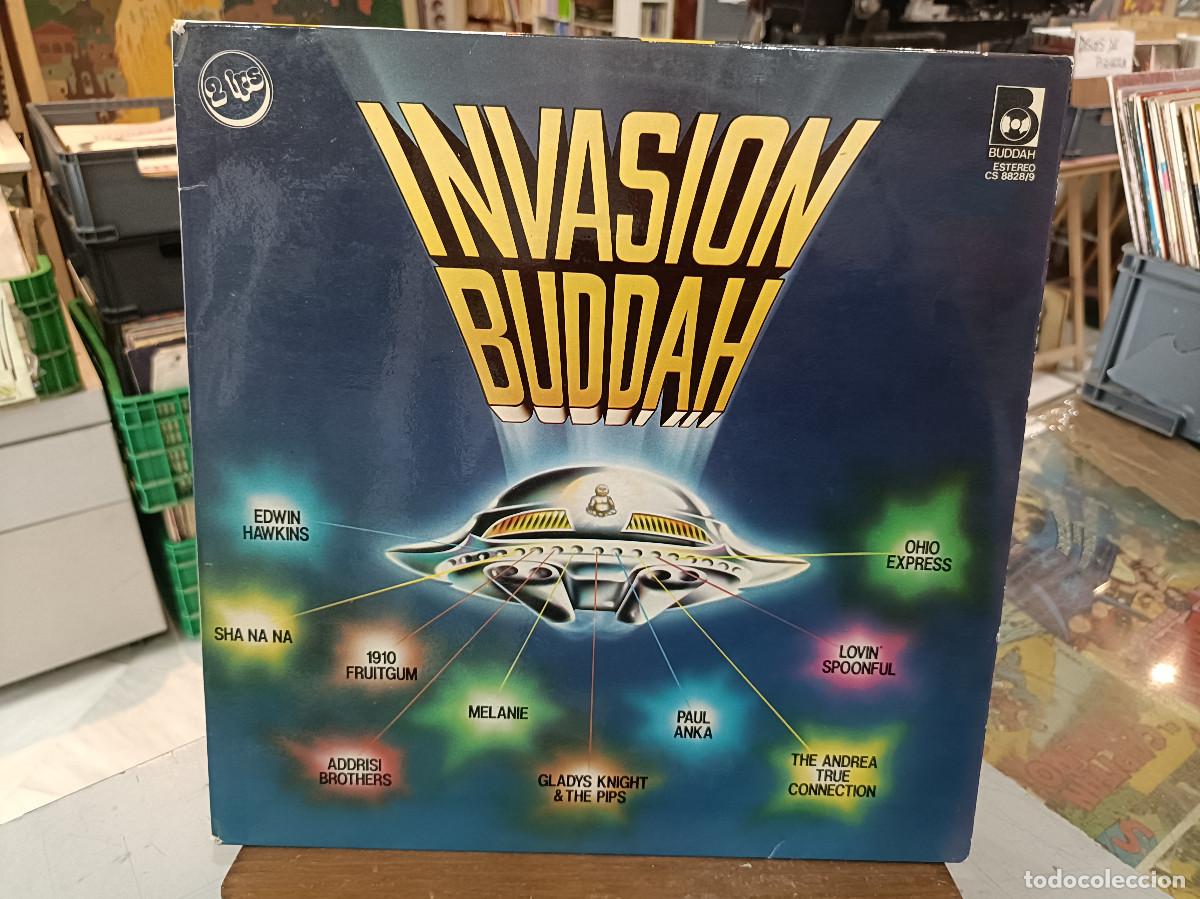 Discos de vinilo: Invasi&oacute;n Buddah - Melanie, Ohio Express, Lovin&acute;Spoonful, ... - Doble LP. sello Buddah Records 1977