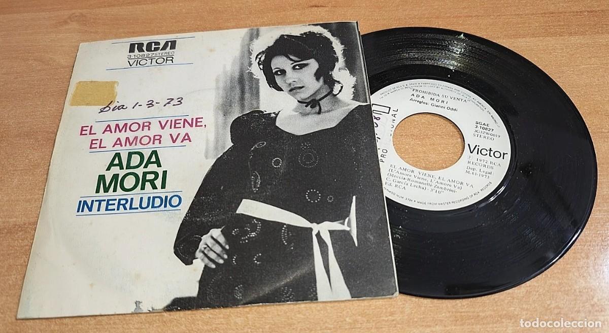Discos de vinilo: ADA MORI El amor viene CANTADO EN ESPA&Ntilde;OL 7&rdquo; SINGLE VINILO PROMO DEL A&Ntilde;O 1973 45 RPM 2 TEMAS