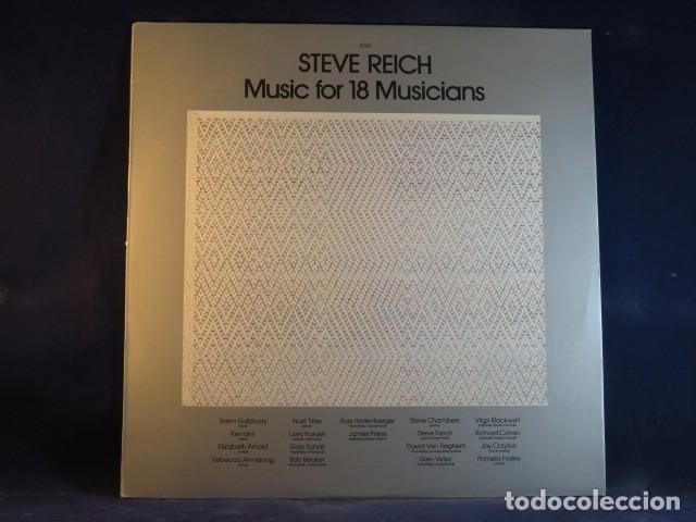 Discos de vinilo: STEVE REICH &ndash; MUSIC FOR 18 MUSICIANS - LP