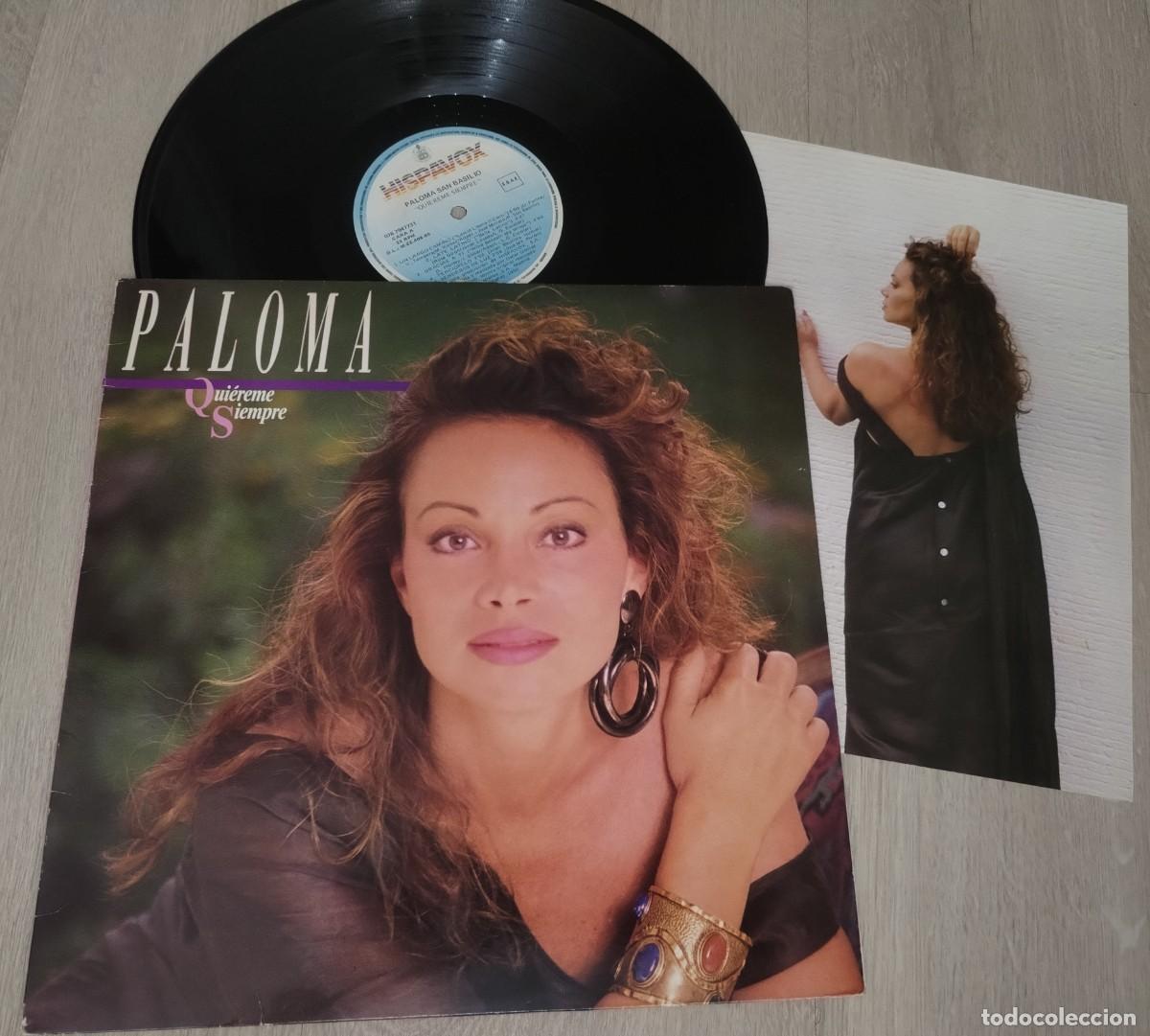 Discos de vinilo: PALOMA SAN BASILIO - QUIEREME SIEMPRE ..LP CON LETRAS HISPAVOX DE 1990 - 10 TEMAS