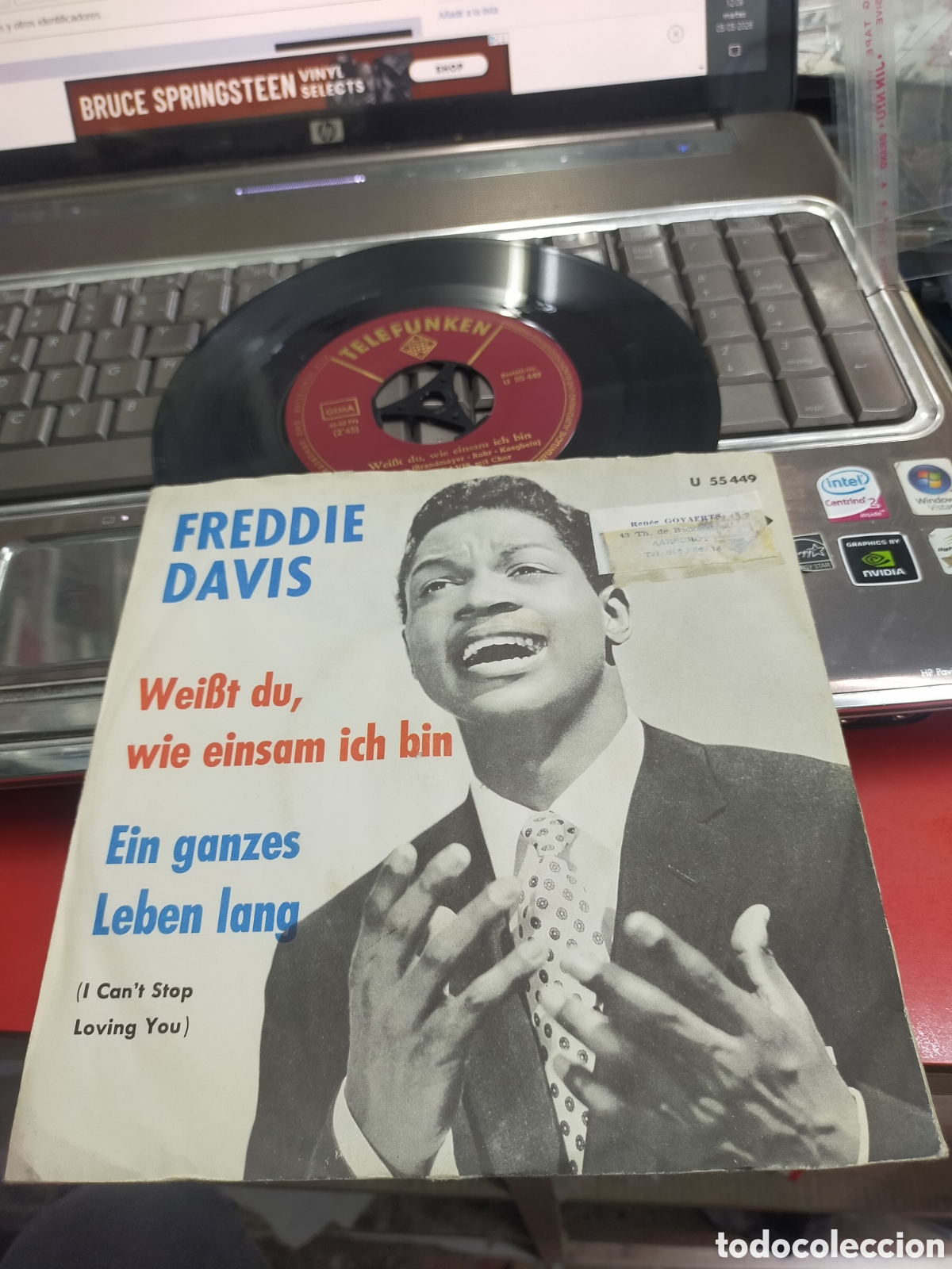 Discos de vinilo: Freddie davis single weibt du,wie einsam ich bin Alemania 1962
