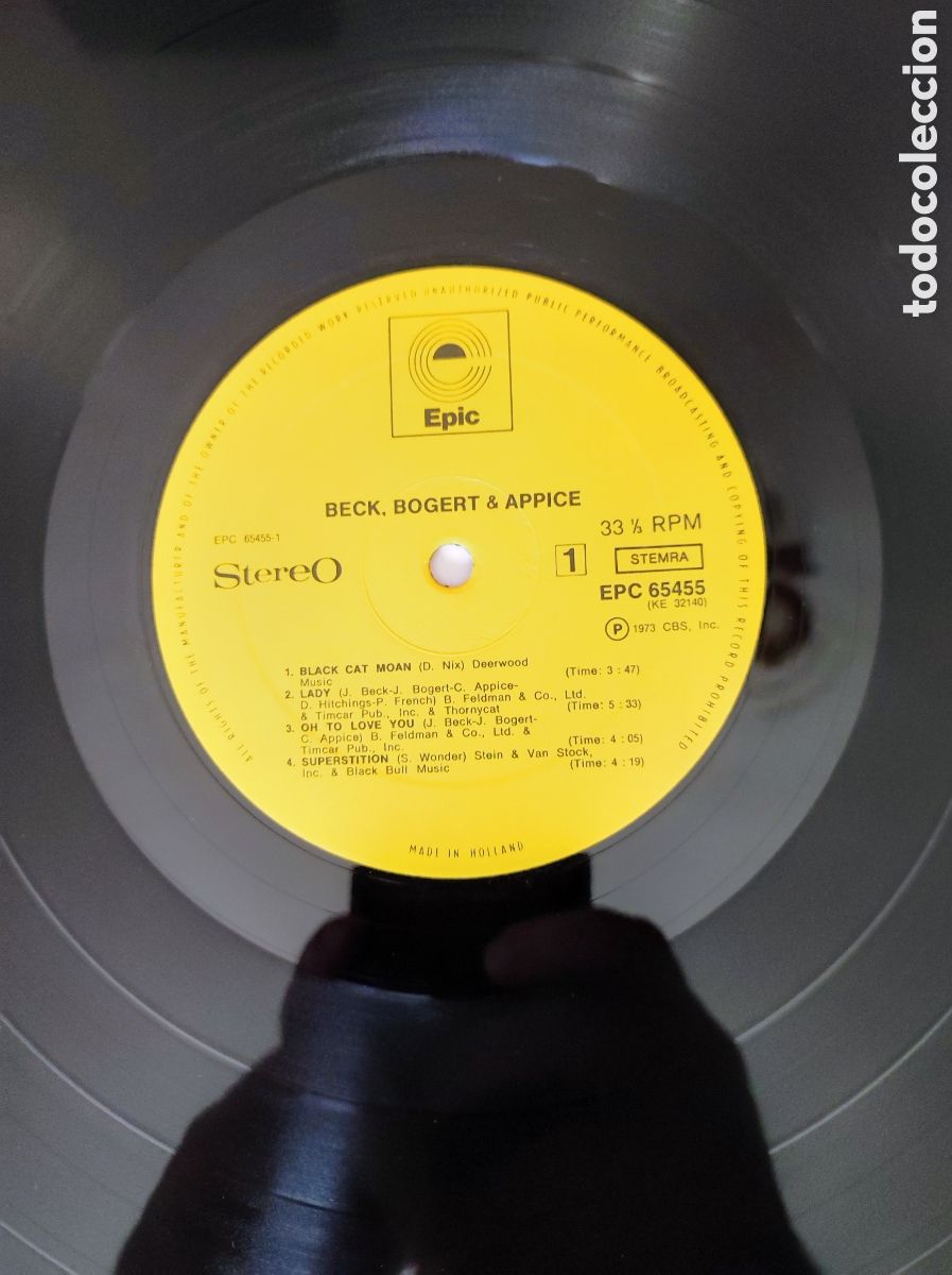 Discos de vinilo: BECK, BOGERT & APPICE - MISMO TITULO - Foto 3