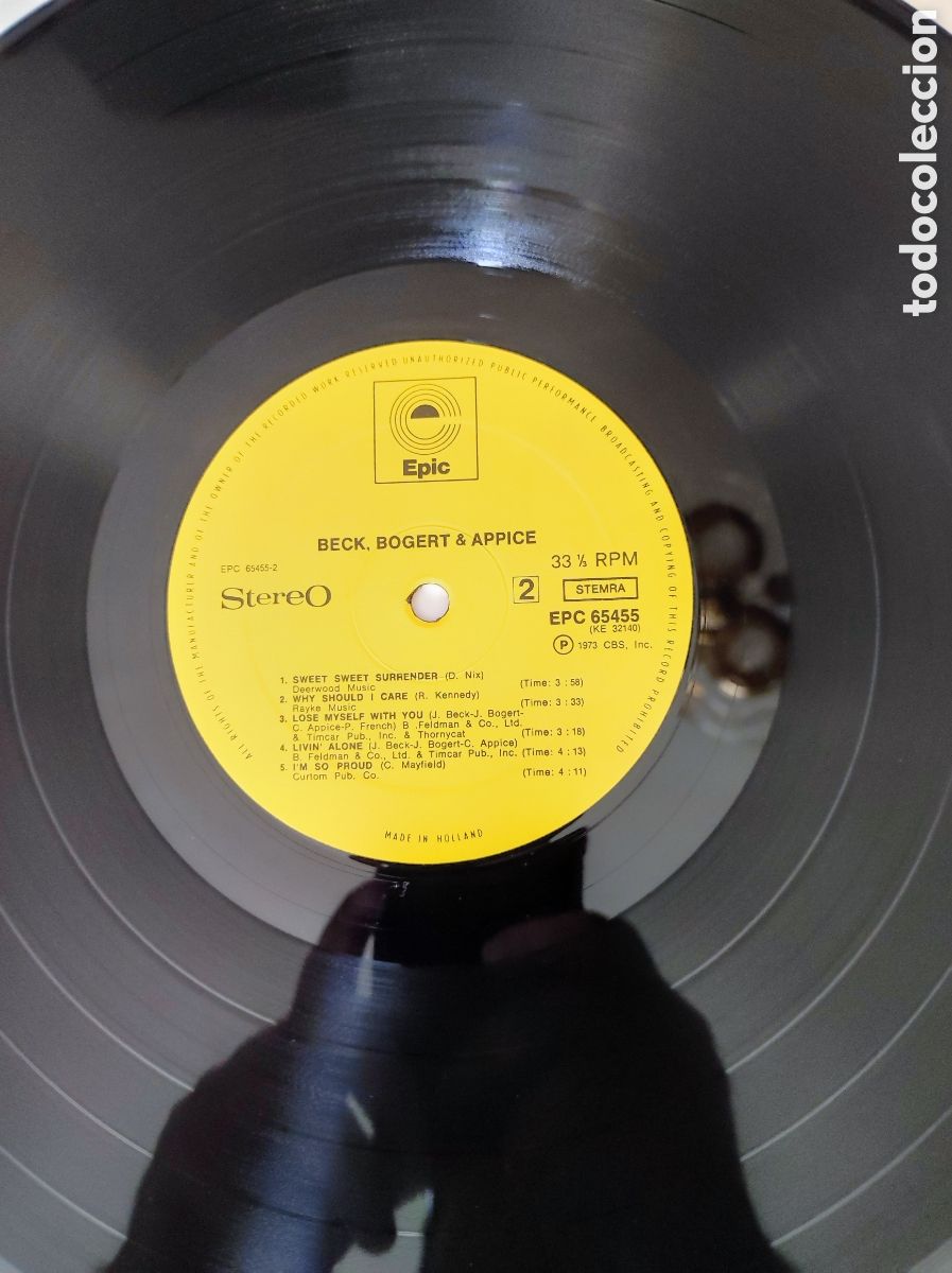 Discos de vinilo: BECK, BOGERT & APPICE - MISMO TITULO - Foto 4