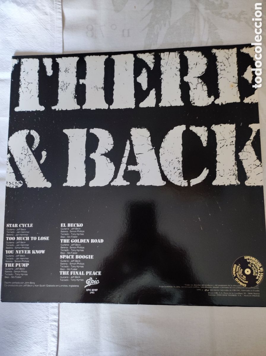 Discos de vinilo: JEFF BECK - THERE & BACK - Foto 2