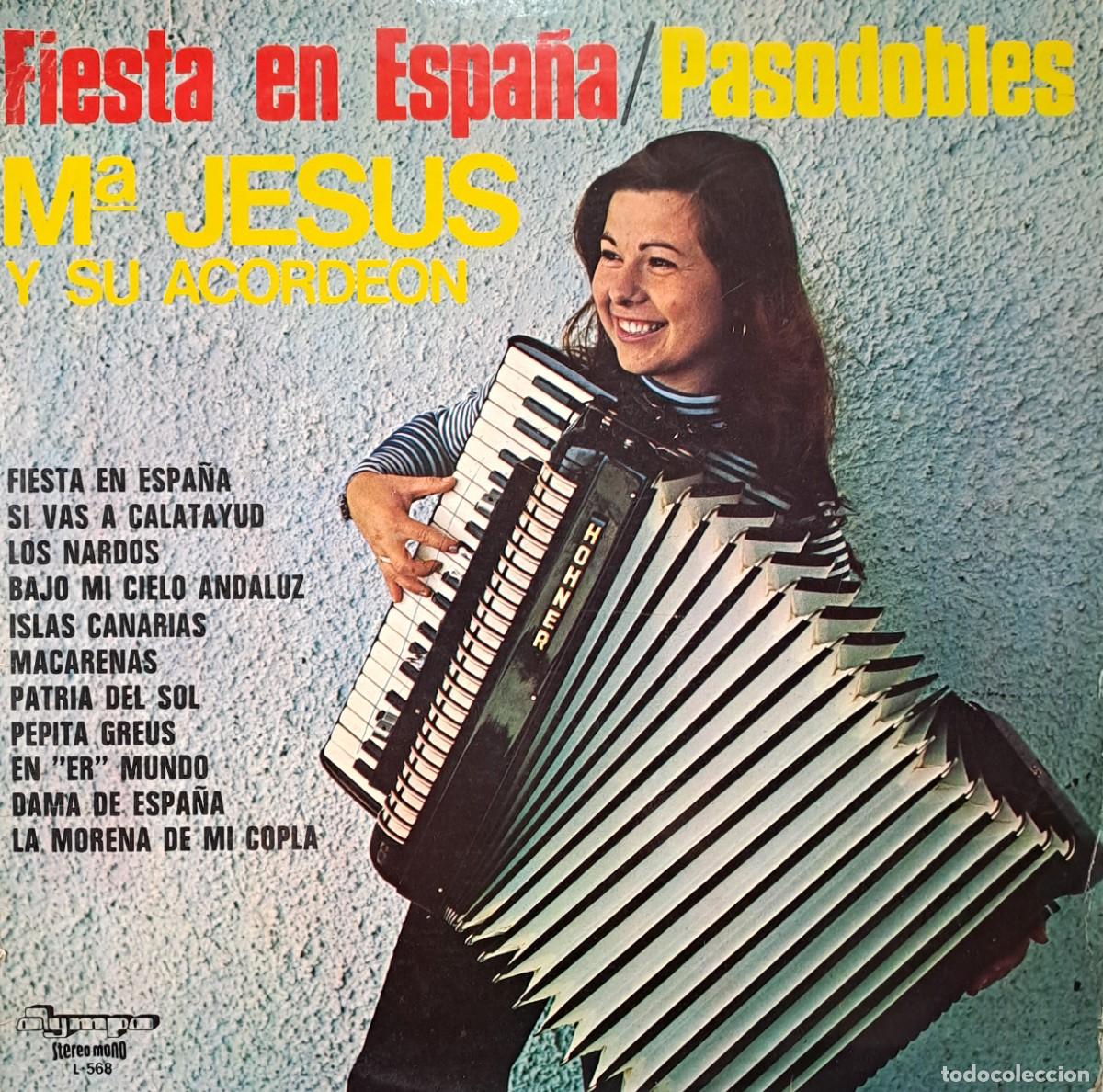 Discos de vinilo: LPs MARIA JESUS, PASODOBLES. FIESTA EN ESPA&Ntilde;A, ISLAS CANARIAS, MACARENAS..... LP-SESP-553