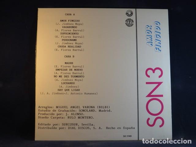 Discos de vinilo: SON 3 &ndash; AMOR FINGIDO - LP - Foto 2