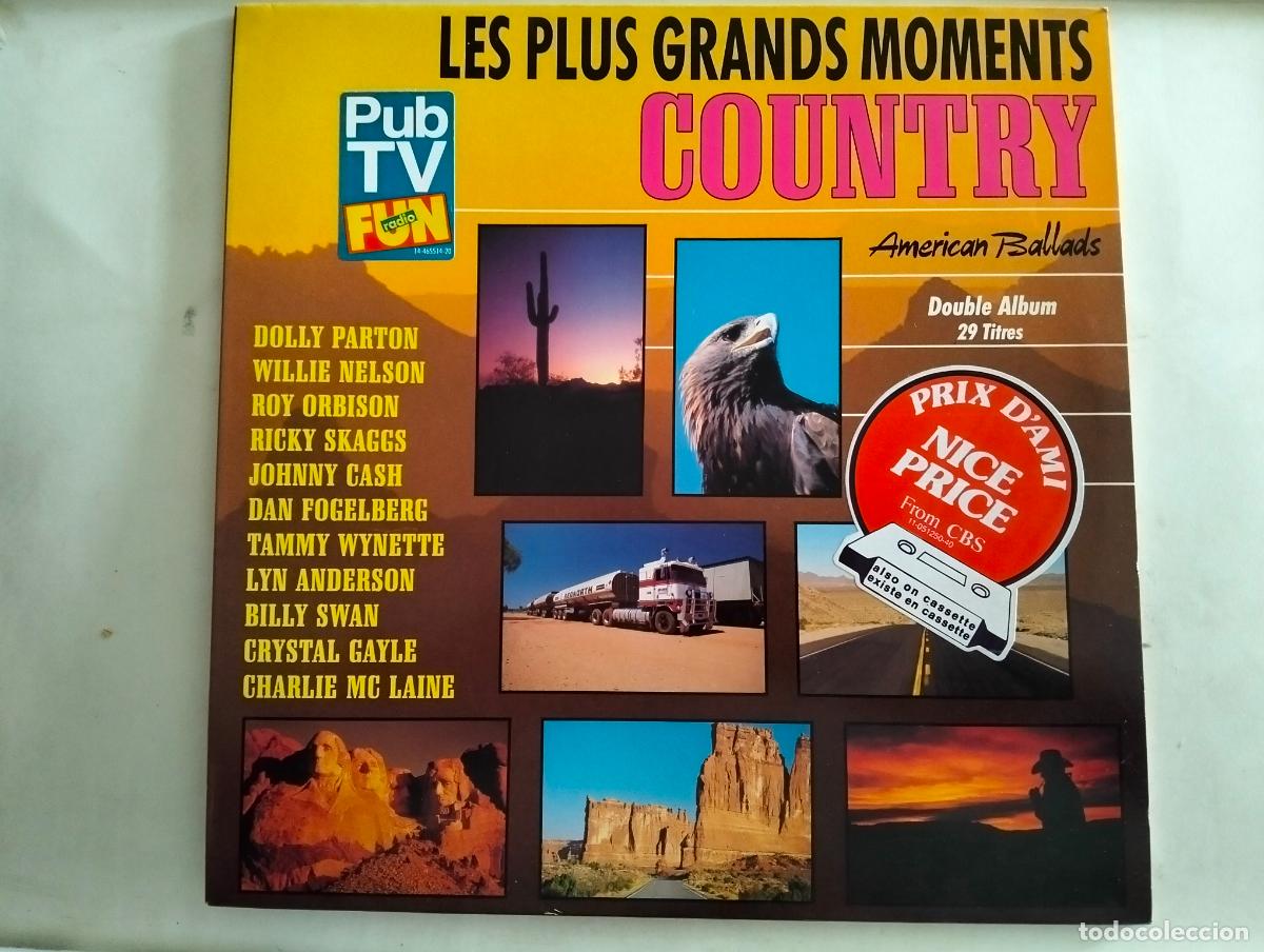 Discos de vinilo: LES PLUS GRANDS MOMENTS COUNTRY, DISCO LP, EDITADO CBS, A&Ntilde;O 1989