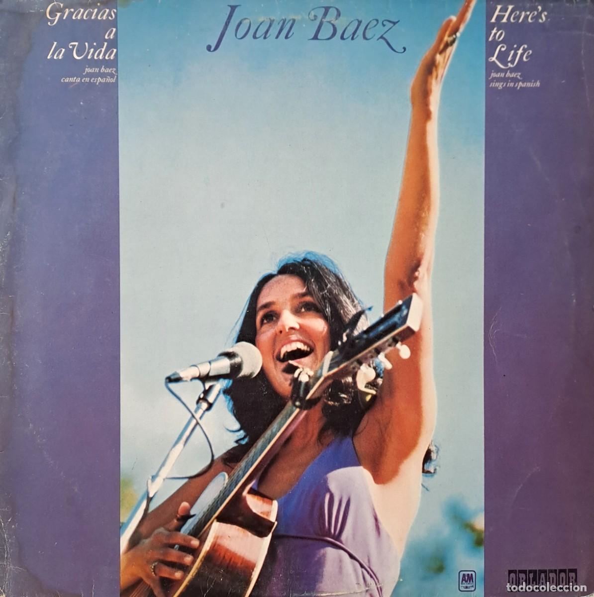Discos de vinilo: LPs JOAN BAEZ. HERE&acute;S TO LIFE, GRACIAS A LA VIDA, GUANTAMERA...... LP-SESP-559 ,2