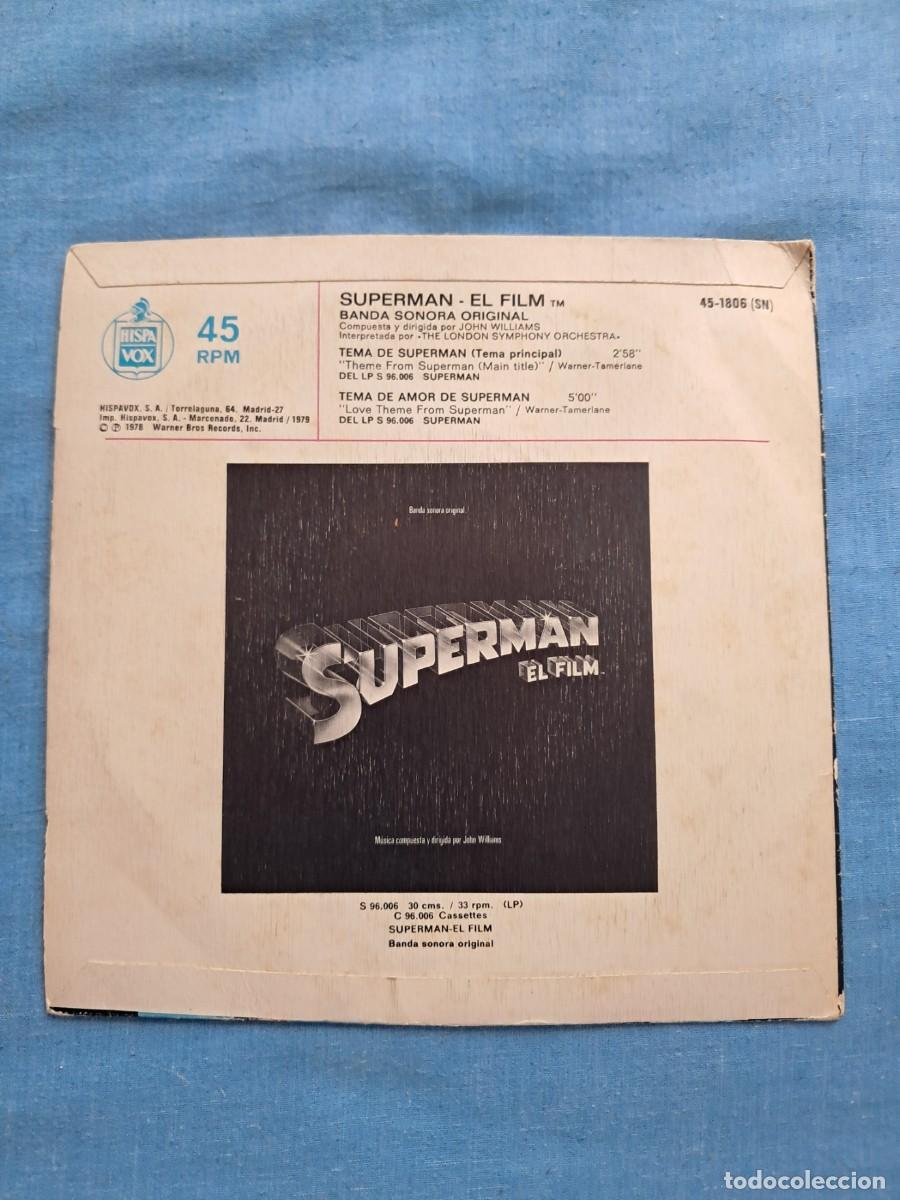 Discos de vinilo: SINGLE DE LA B.S.O. DE &rdquo;SUPERMAN&rdquo; - Foto 2