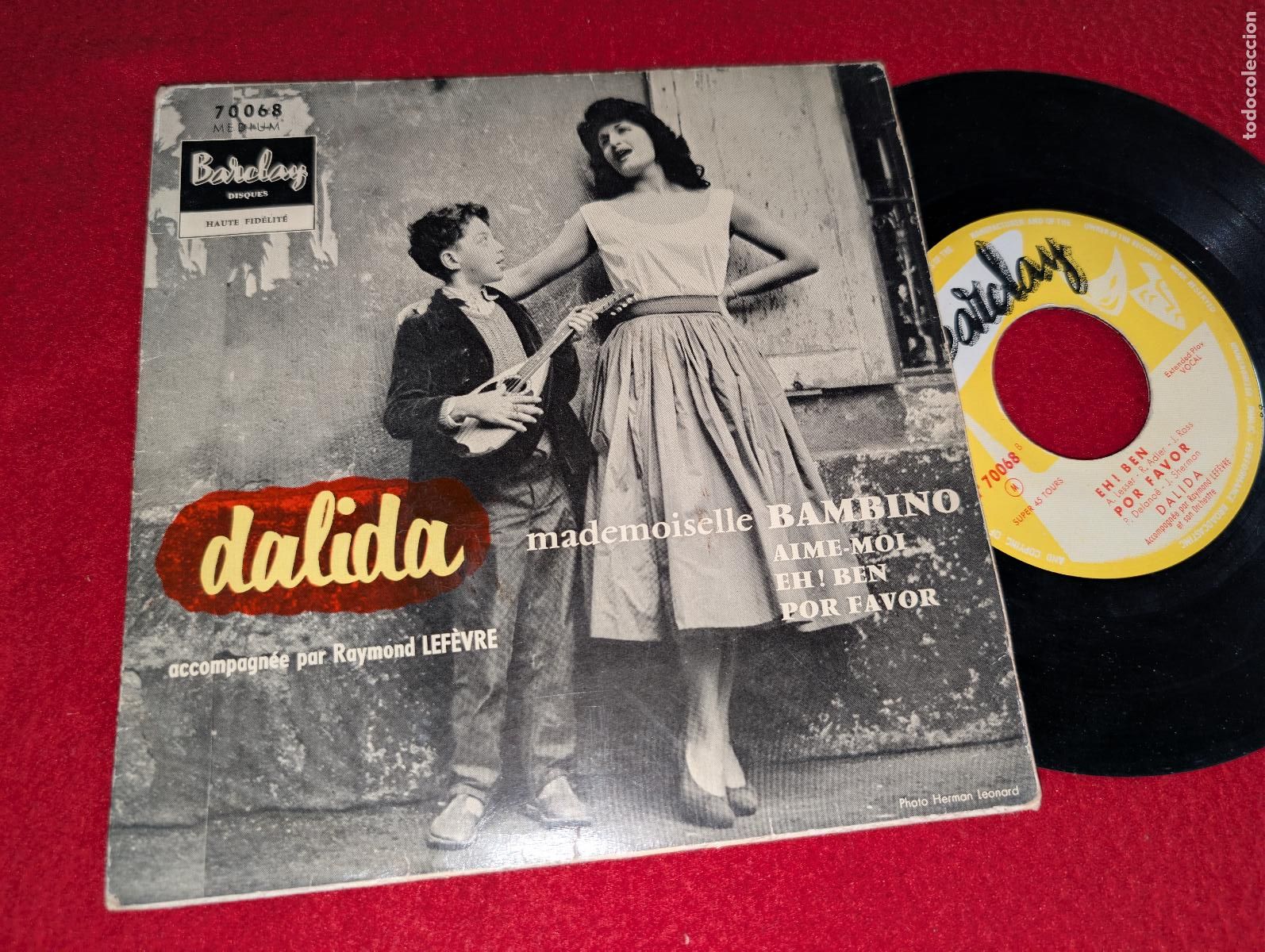 Discos de vinilo: DALIDA & LEFEVRE Mademoiselle Bambino/Aime moi +2 EP 7'' 1957 Barclay FRANCE FRANCIA