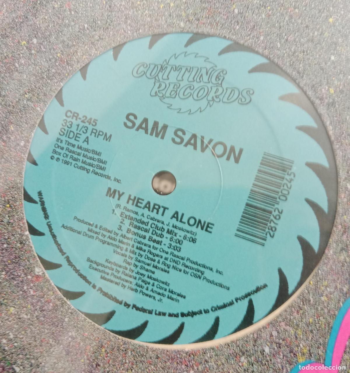 Discos de vinilo: Sam Savon - My heart alone Maxi - Foto 2