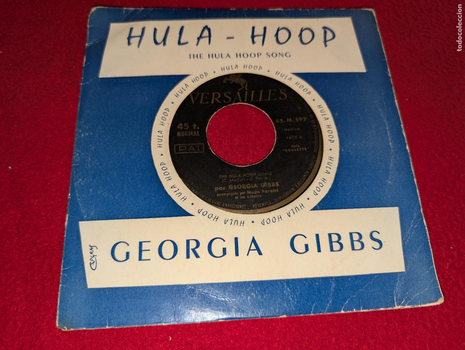 Discos de vinilo: GEORGIA GIBBS & HUGO PERETTI The hula hoop song/Keep in touch 7'' SINGLE 1959 Versailles