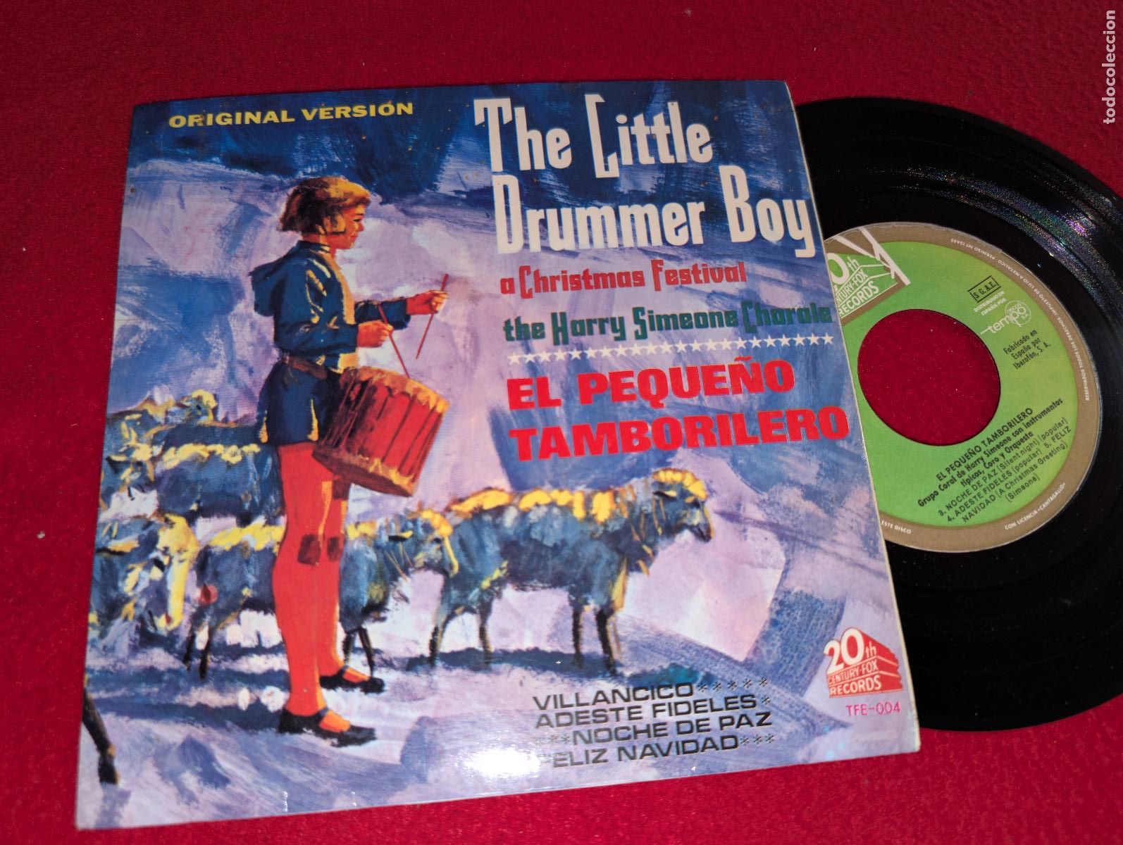 Discos de vinilo: CORAL HARRY SIMEONE El peque&ntilde;o tamborilero NAVIDAD/Villancico +2 EP 7'' 1965 SPAIN LITTLE DRUMMER BO
