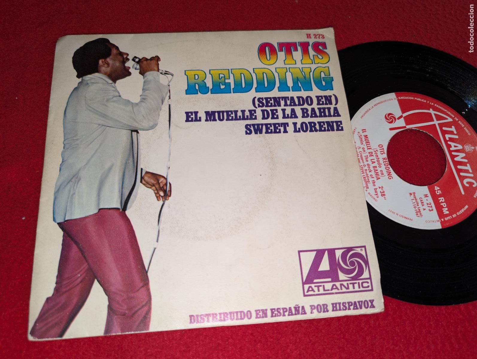 Discos de vinilo: OTIS REDDING Sittin on the dock of the bay/Sweet Lorene 7'' SINGLE 1967 Atlantic ESPA&Ntilde;A SPAIN