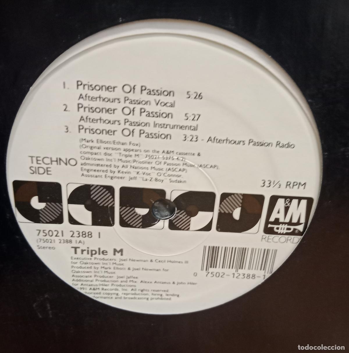 Discos de vinilo: Triple M - Prisoner Of Passion (12&rdquo; Maxi)