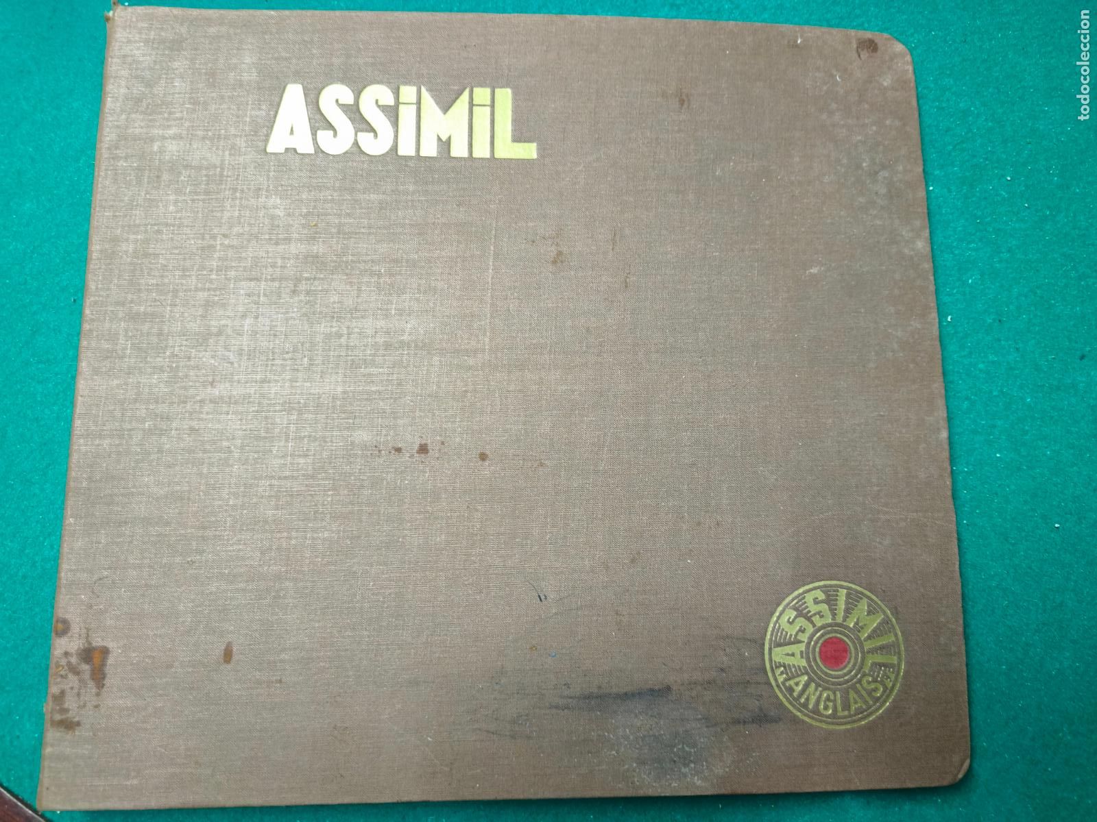 Discos de vinilo: Assimil Anglais antiguo curso de Ingl&eacute;s en un &aacute;lbum de cinco discos. Buen estado. 1959