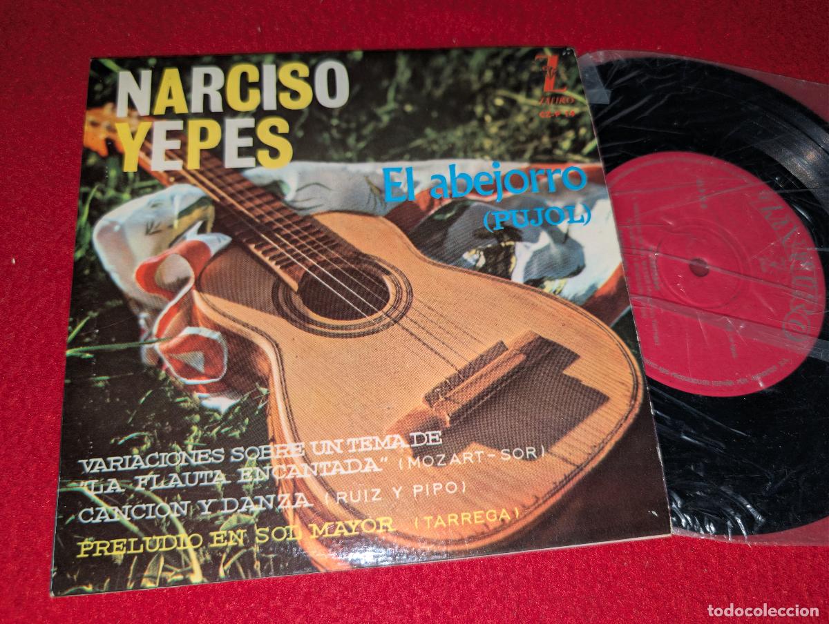 Discos de vinilo: NARCISO YEPES GUITARRA GUITAR Abejorro/Cancion y danza +2 EP 7'' 1963 Zafiro SPAIN Mozart+Tarrega++