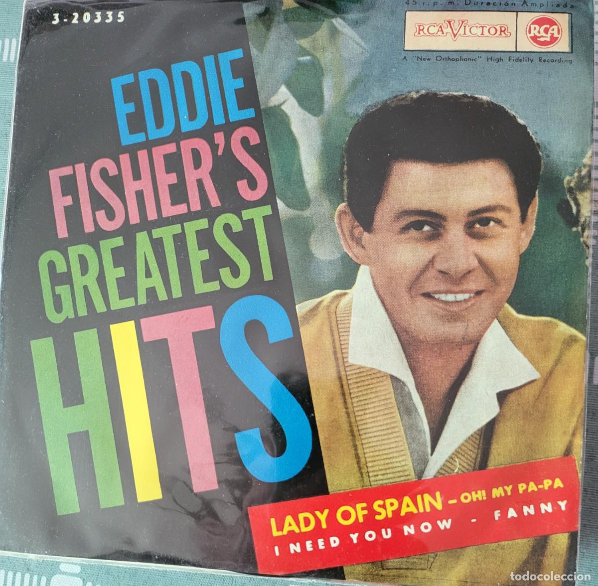Discos de vinilo: Eddie Fishers Ep sello RCA Victor editado en Espa&ntilde;a a&ntilde;o 1962...