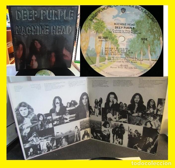 Discos de vinilo: DEEP PURPLE - MACHINE HEAD 74 !! SMOKE ON THE WATER !! RARA EDIC USA, DOBLE CARPETA