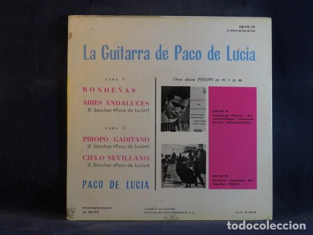 Discos de vinilo: PACO DE LUC&Iacute;A &ndash; RONDE&Ntilde;AS + 3 - EP - Foto 2