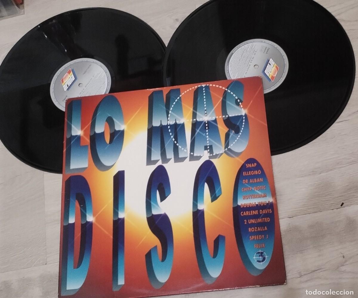 Discos de vinilo: LO MAS DISCO 3 ..2 LP&acute;S - CARPETA ABIERTA - BMG - 1992 - 16 GRANDES TEMAZOS DE DISCOTECA DE LOS 90