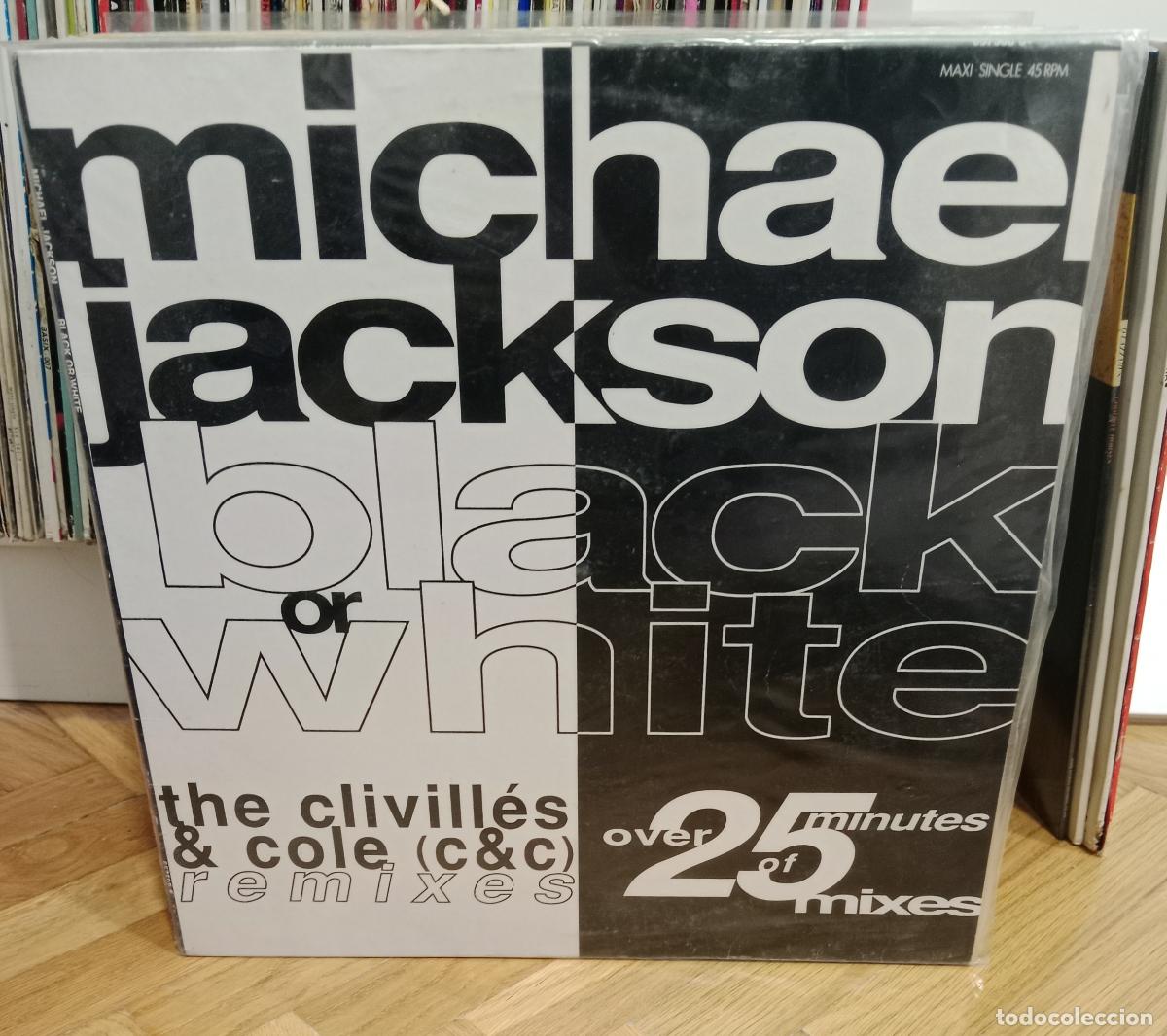 Discos de vinilo: Michael Jackson &ndash; Black Or White (The Clivill&eacute;s & Cole (C&C) Remixes) Maxi