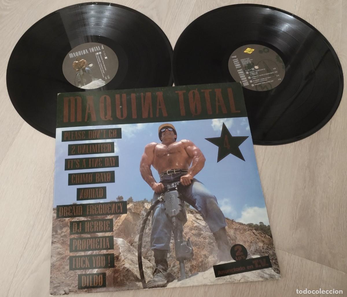 Discos de vinilo: MAQUINA TOTAL 4 - LA FUERZA DEL MIX .. 2LP&acute;S - GATEFOLD - DE MAX .. 14 EXITAZOS Y MIX - BUEN ESTADO