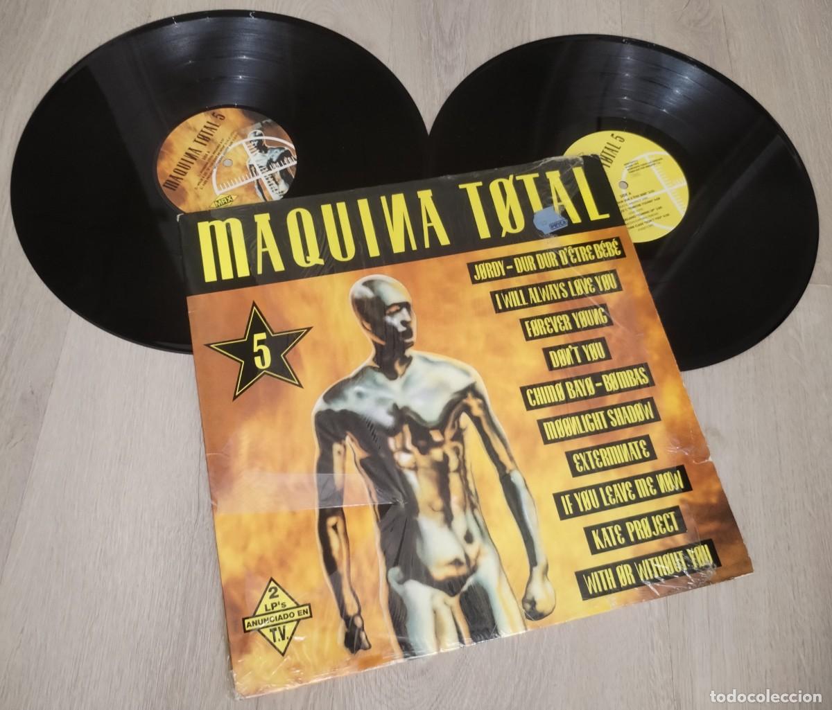 Discos de vinilo: MAQUINA TOTAL 5 - LA FUERZA DEL MIX .. 2LP&acute;S - GATEFOLD - 12 TEMAZOS Y MIX - BUEN ESTADO - 1993