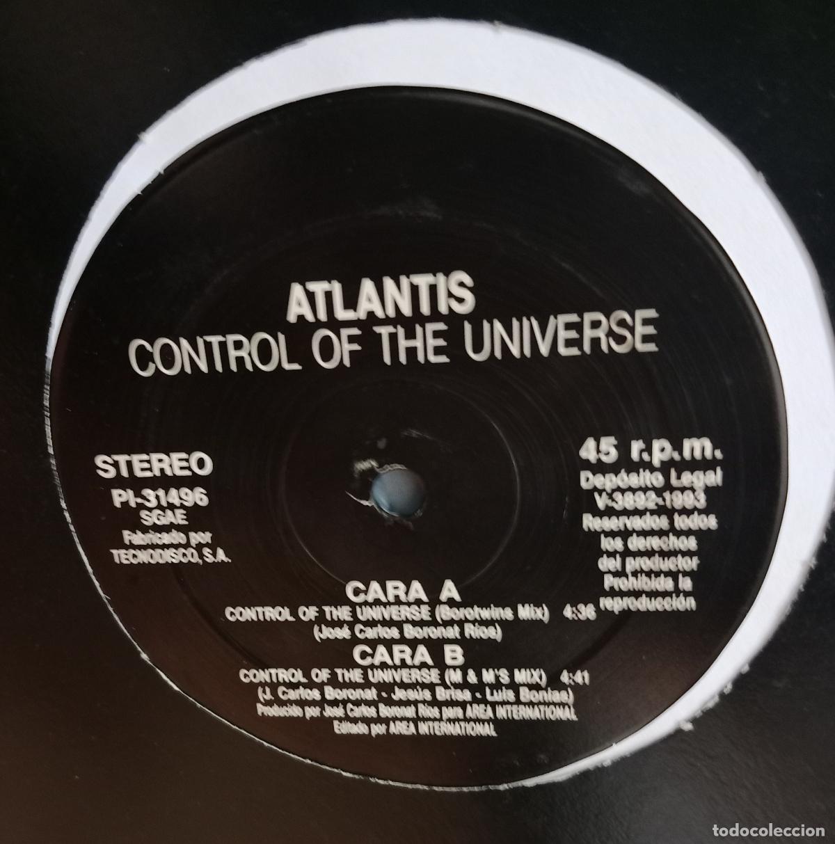 Discos de vinilo: Atlantis (2) - Control Of The Universe (12&rdquo; maxi) Espa&ntilde;a 1993