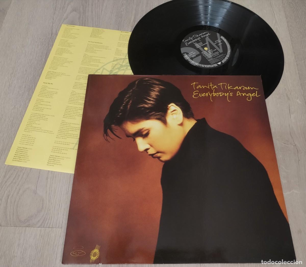 Discos de vinilo: TANITA TIKARAM - EVERYBODY&acute;S ANGEL ..LP CON LETRAS DE WEA RECORDS - 1991 - GERMANY MUY BUEN ESTADO