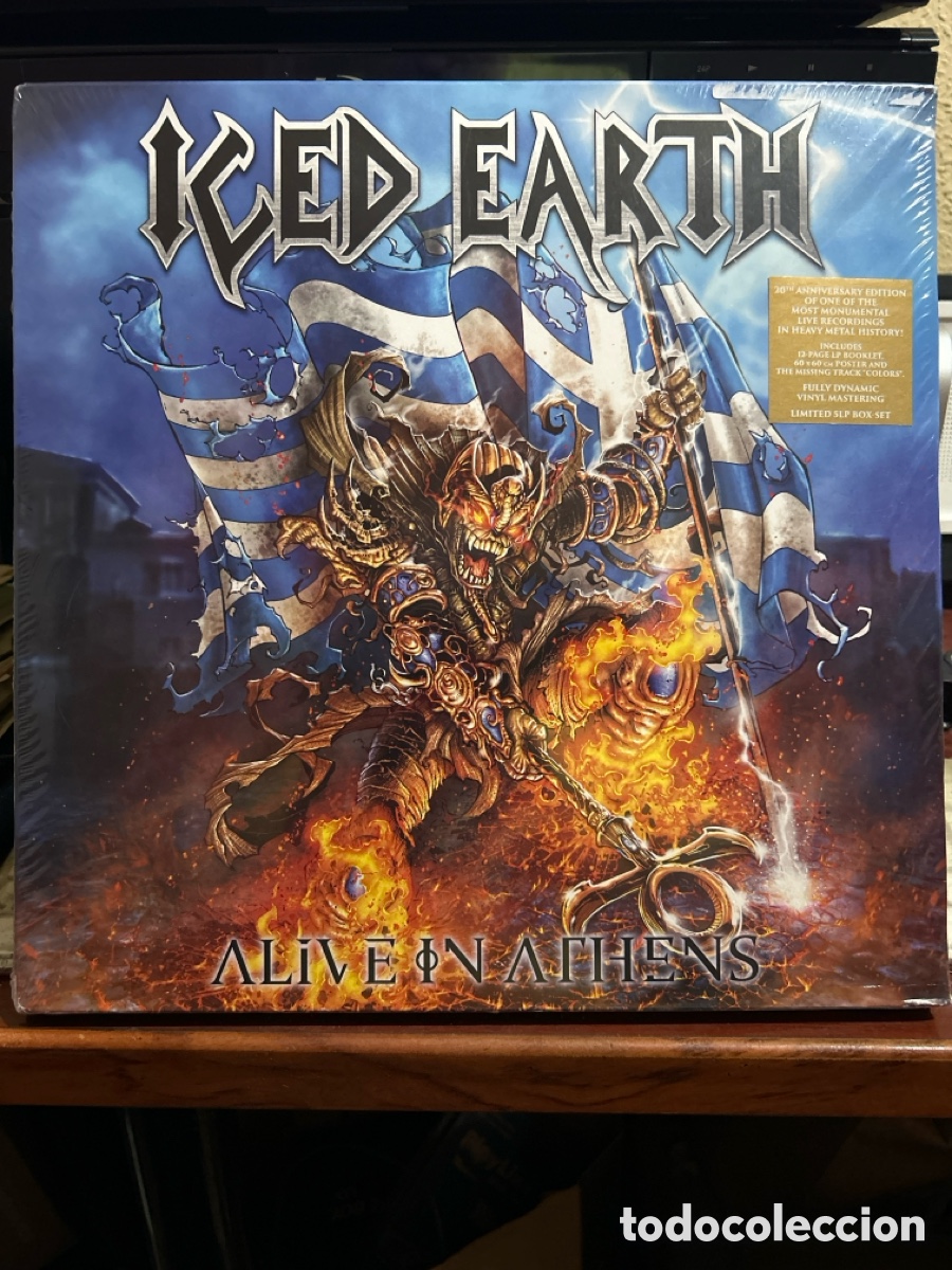 Discos de vinilo: ICED EARTH-ALIVE IN ATHENS-EDICI&Oacute;N LIMITADA 5 LP+POSTER-NUEVO Y PRECINTADO