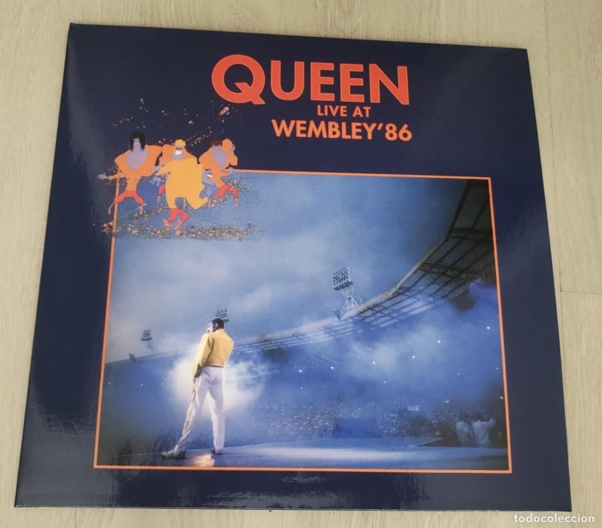 Discos de vinilo: QUEEN - LIVE AT WEMBLEY &acute;86 ..2 LP&acute;S CON ENCARTES - GATEFOLD - PARLOPHONE - NUEVA EDICION - NUEVO