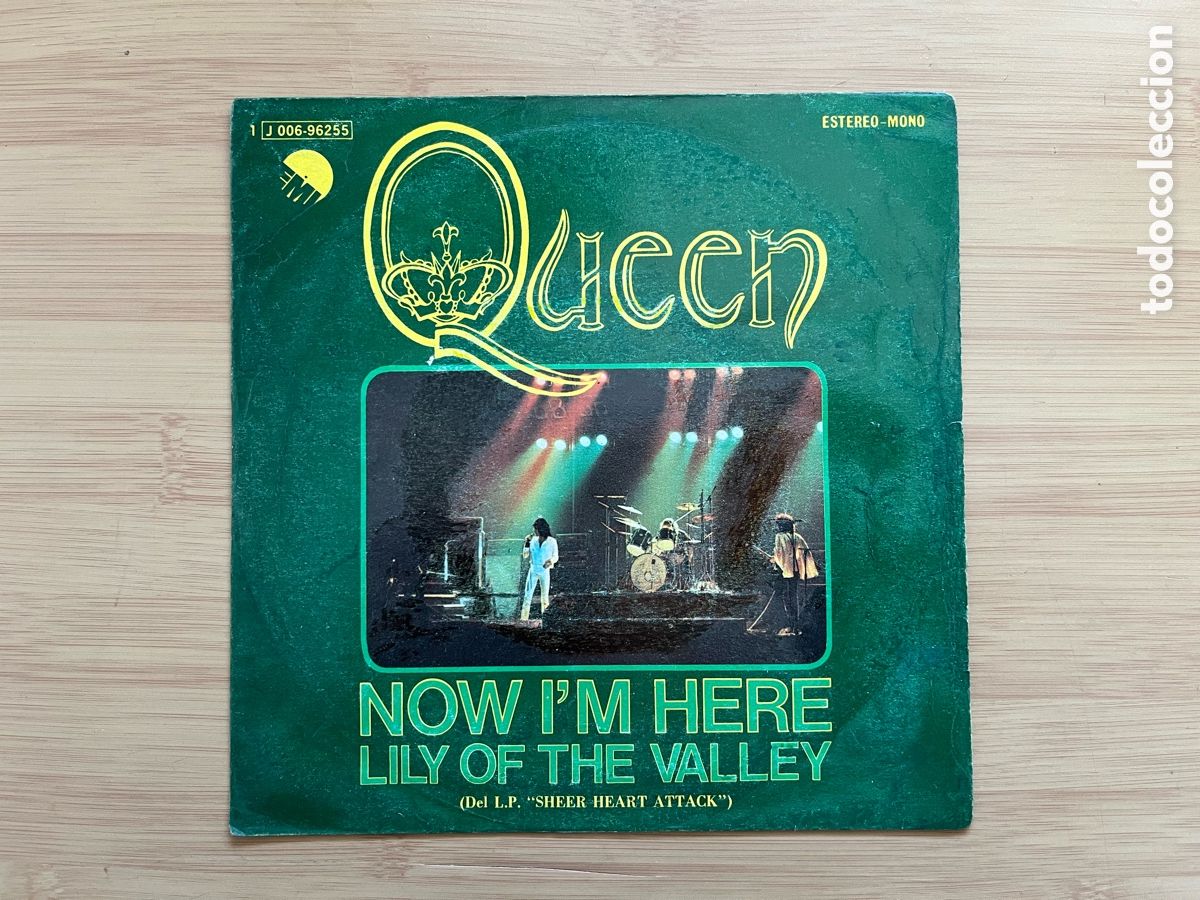 Discos de vinil: QUEEN. Now I'm here. Lily of the valley (vinilo single espa&ntilde;ol 1975)