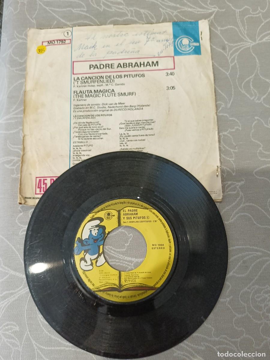 Discos de vinilo: La canci&oacute;n de los Pitufos. La flauta m&aacute;gica - Foto 2