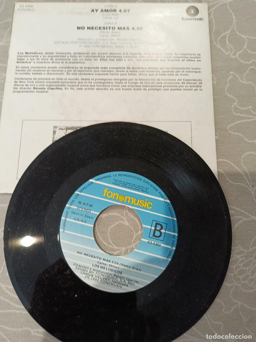 Discos de vinilo: LOS MELODICOS. Disco Singles - Foto 2