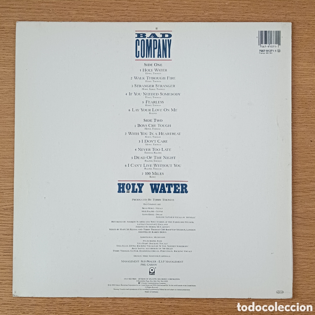 Discos de vinilo: Bad Company LP Holy Water - Foto 2