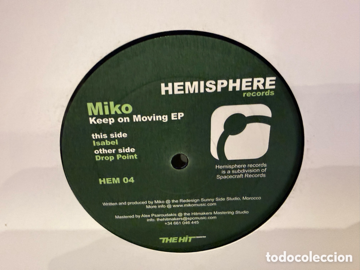 Discos de vinilo: Miko &lrm;&ndash; Keep On Moving EP. Maxi vinilo 2006. Tech house. Buen estado