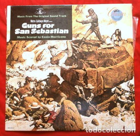 Discos de vinilo: Los Ca&ntilde;ones de San Sebastian (LP. BSO 1968) Banda Sonora del Film Western - M&uacute;sica: Ennio Morricone