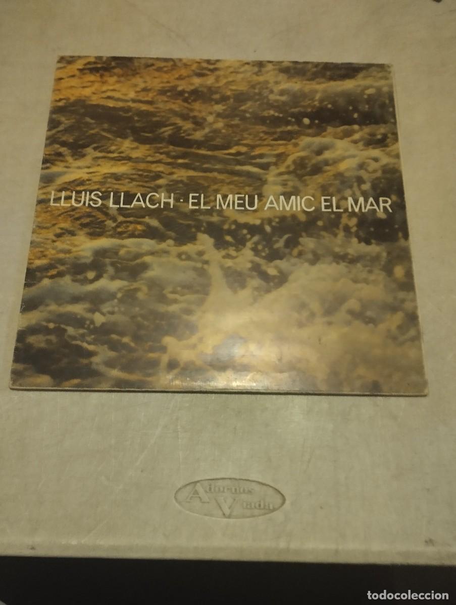 Discos de vinilo: LLUIS LLACH LP EL MEU AMIC EL MAR LIBRETO LETRAS PORTADA ABIERTA