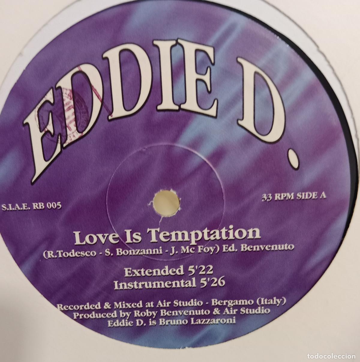 Discos de vinilo: Eddie D. - Love Is Temptation (12&rdquo; maxi) Italia 1994