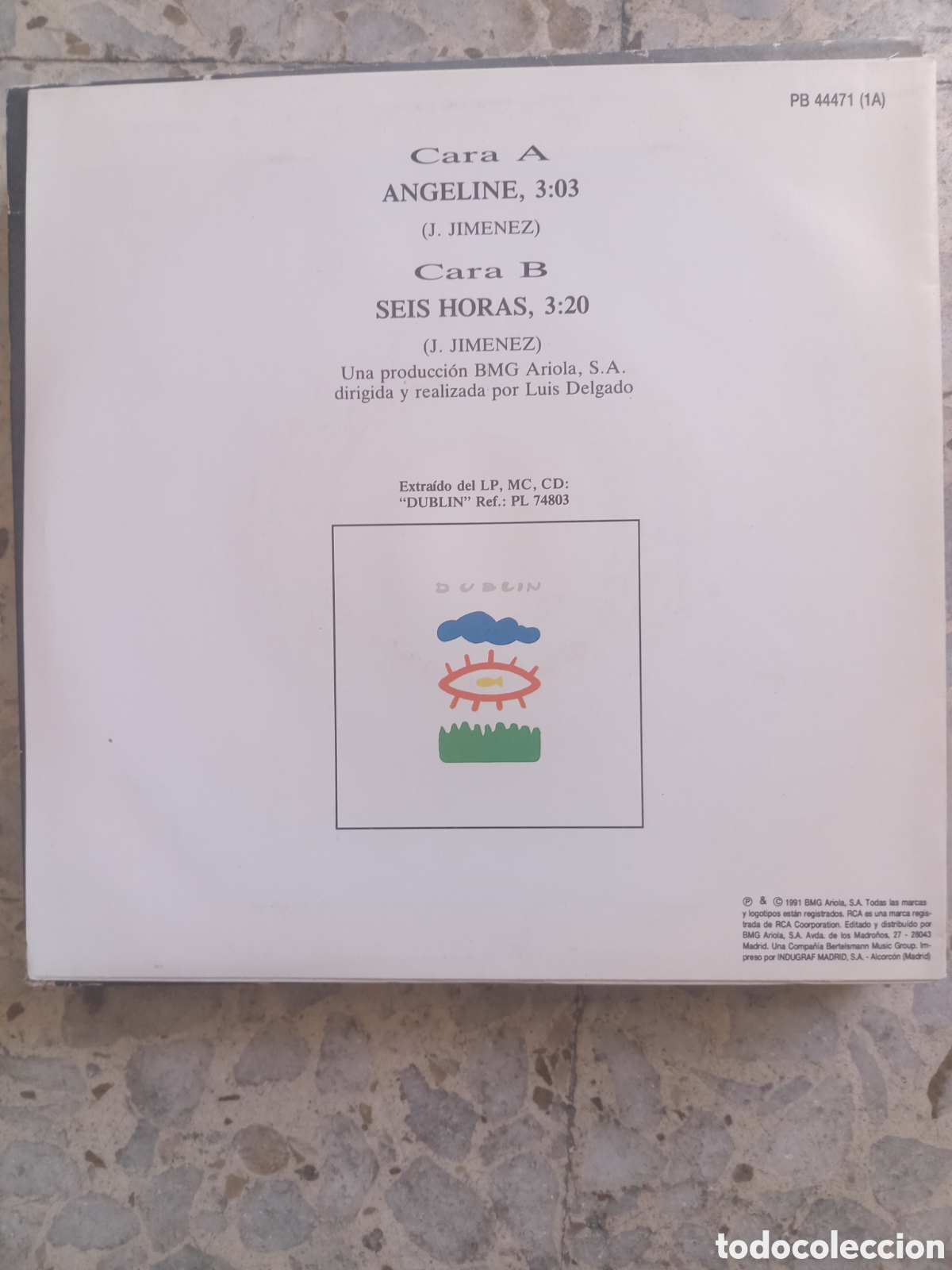 Discos de vinilo: SGL DUBLIN ANGELINE 1991 PROMO - Foto 2