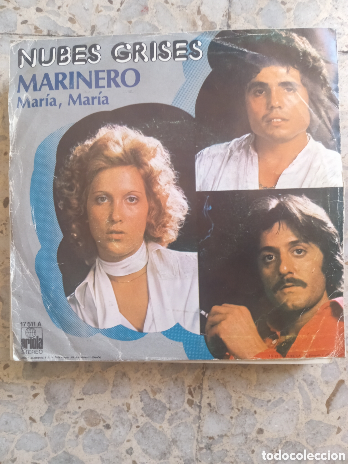 Discos de vinilo: SGL NUBES GRISES MARINERO 1977 - Foto 2