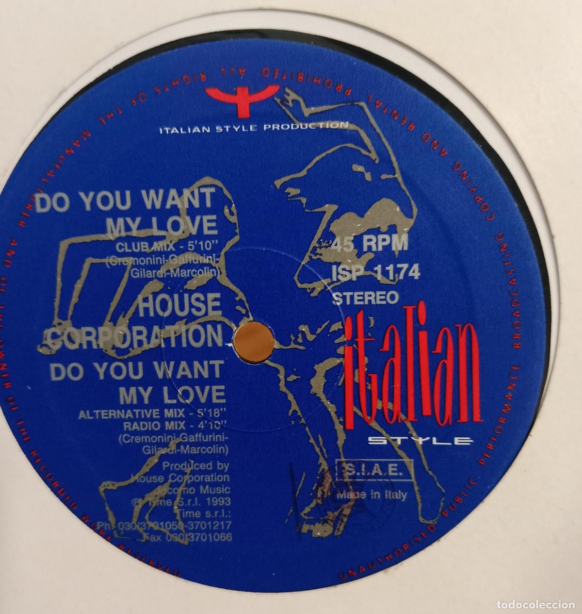 Discos de vinilo: House Corporation - Do You Want My Love (12&rdquo; MAXI)